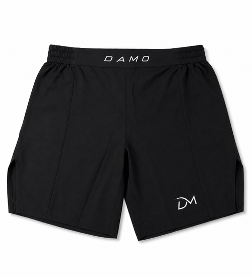 Dark/black onyx MMA, BJJ and training shorts with space for logos