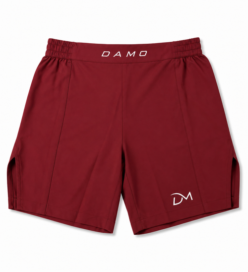 Burgundy/Red MMA, BJJ and training shorts with space for logos